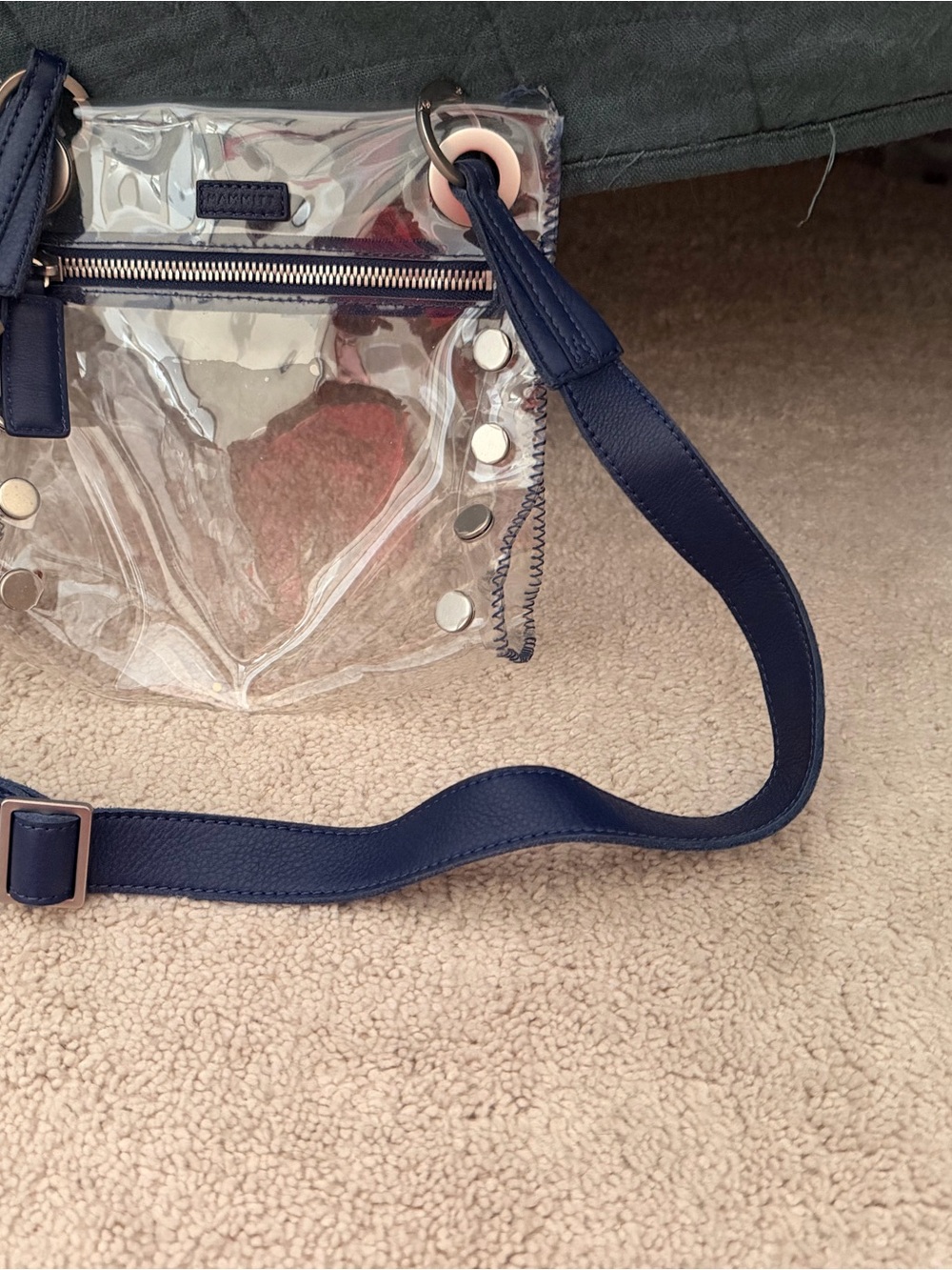Hammitt Clear Crossbody with Navy Trim